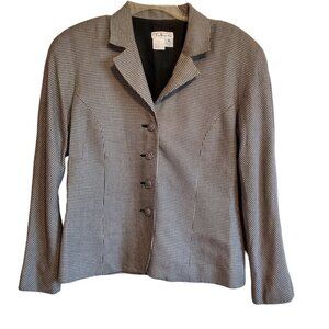 Talbots Gingham Jacket with Shoulder Pads